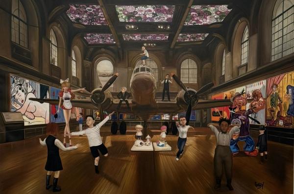 GULLY: Niki, Norman, Pablo, Andy, Murakami, Yves, Keith, Jean Michel, René meet Lichtenstein, Miro, Picasso, Haring, Mondrian, Mathieu, Murakami, Koons, Mel Ramos, Basquiat, Banksy, Hirst and Buffet 2